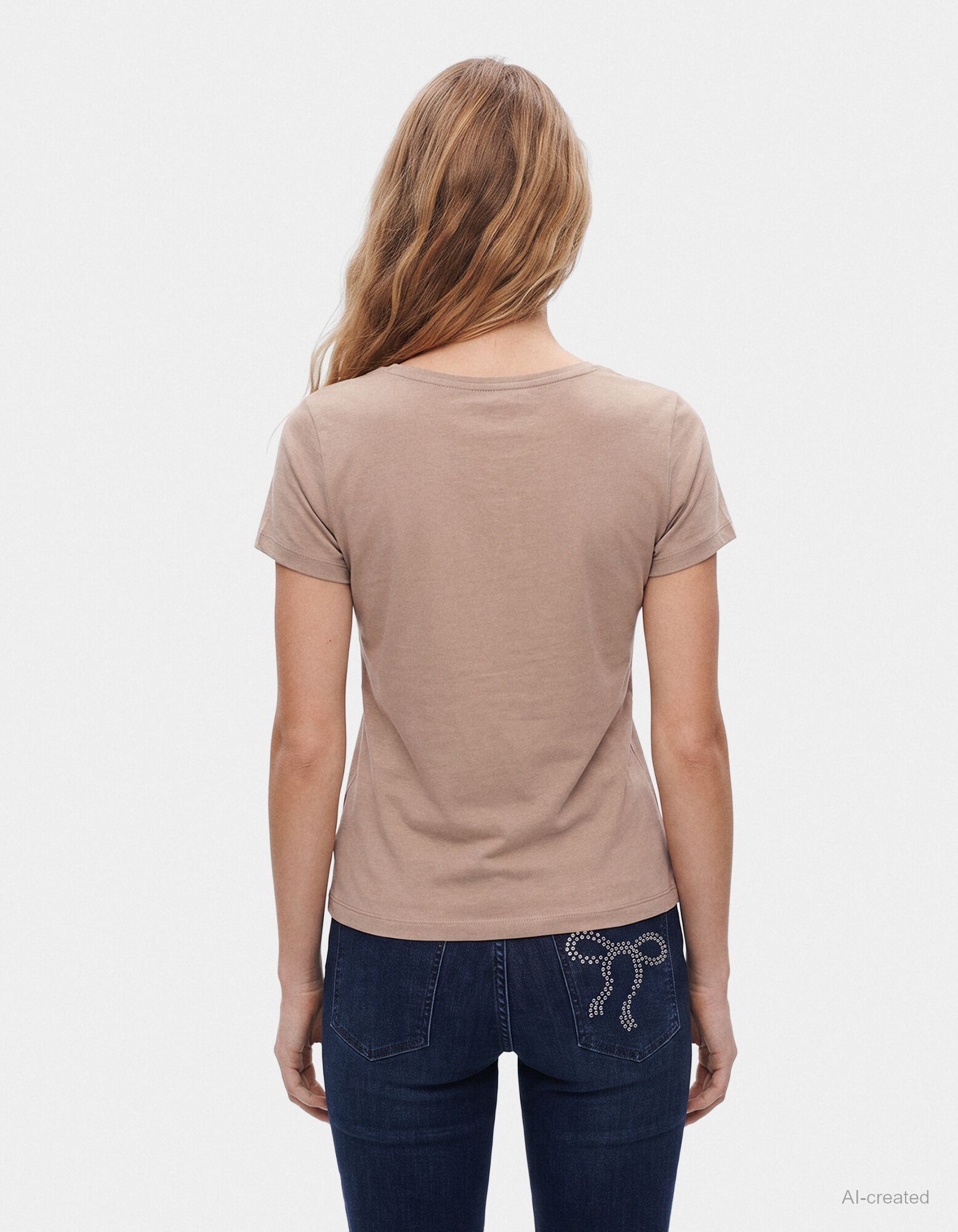 T-Shirt - Stretchanteil - Braun