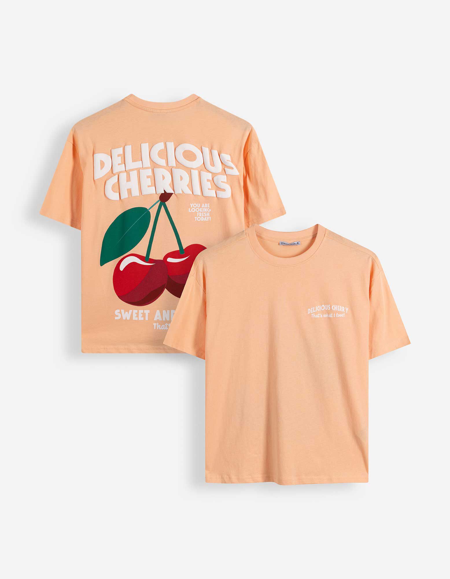 T-Shirt - Print - Orange