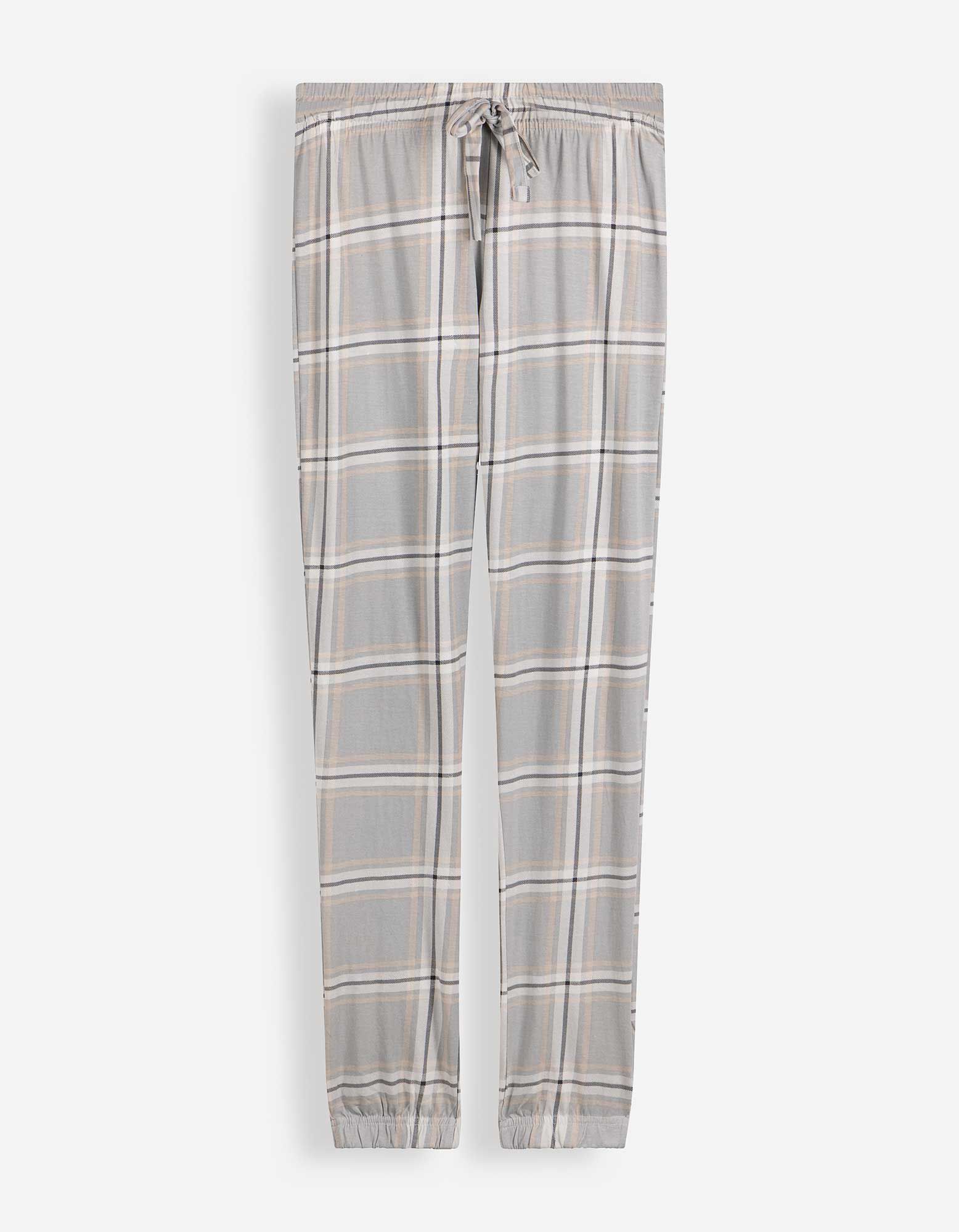 Pyjamahose - Allover-Muster - Grau