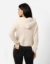 Cardigan - Maglia a trecce - Bianco sporco