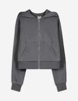 Sweatjacke - Cropped - dunkelgrau