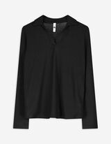 Pololangarmshirt - Polokragen - schwarz