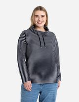 Sweatshirt - Sjaalkraag - donkerblauw