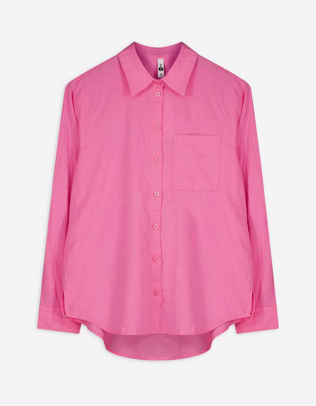 Bluse - einfarbig - pink