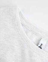 Mar&scaron;kinėliai ilgomis rankovėmis - Blizgus paveikslėlis - baltas