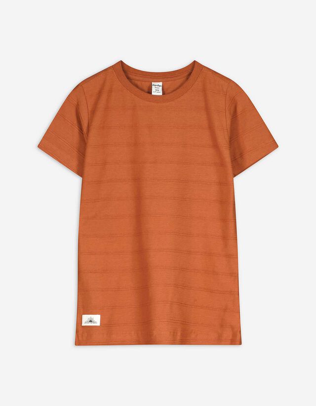 T-Shirt - einfarbig - braun