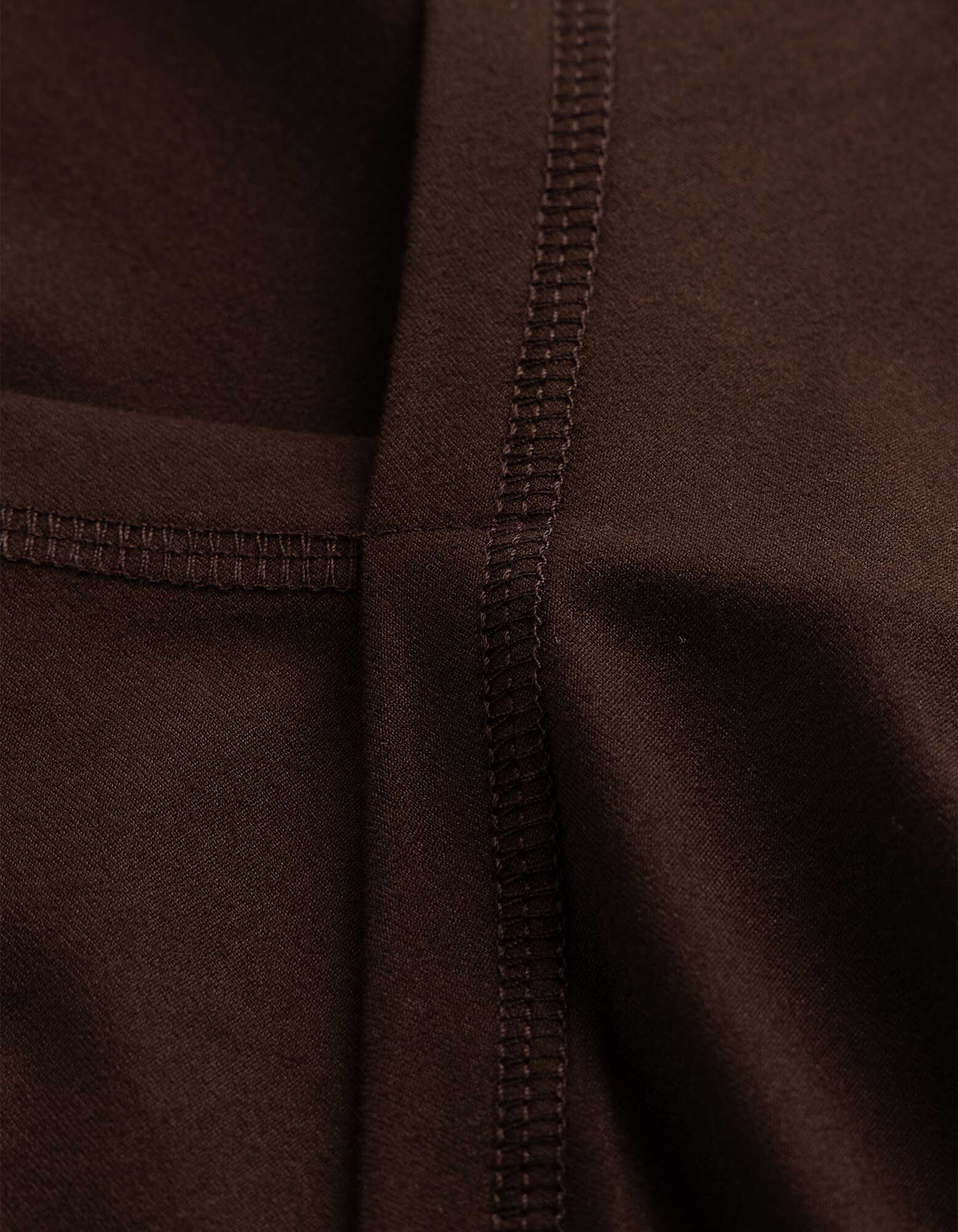Yoga Shirt - Wickeloptik - Dunkelbraun