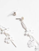 cercei - Pietricele decorative - Argintiu