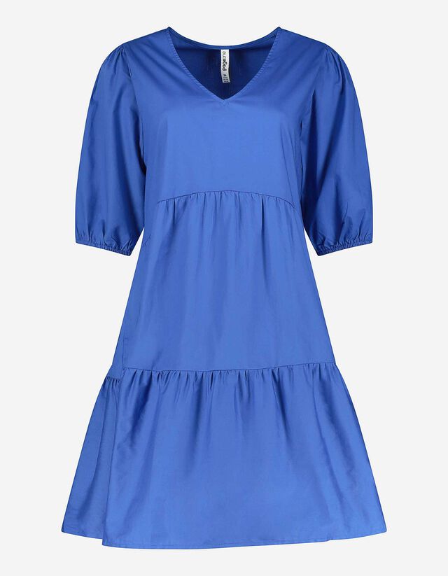 Rochie midi - Decolteu formă de V - Albastru inchis