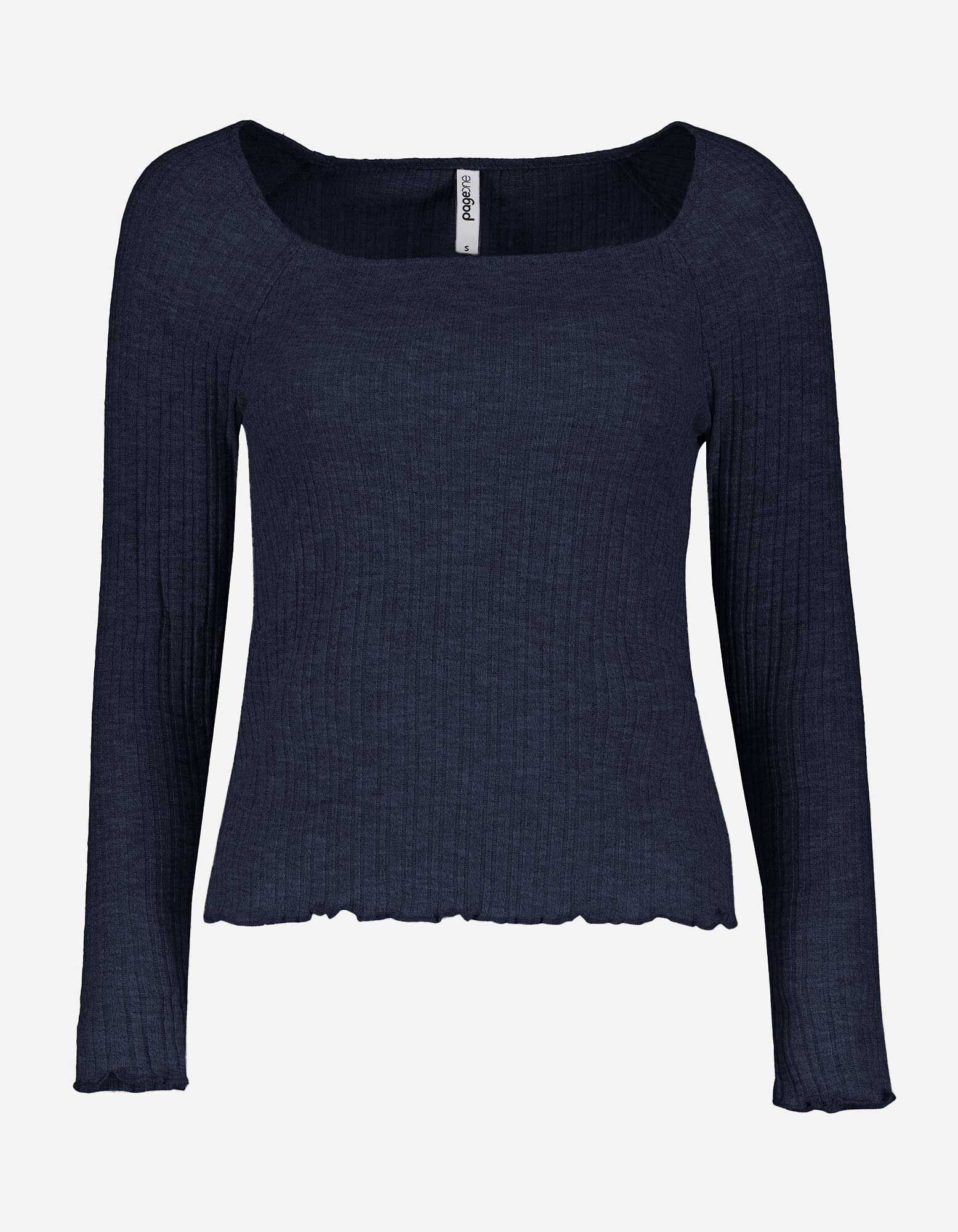 Longsleeve - Viscosemix - donkerblauw