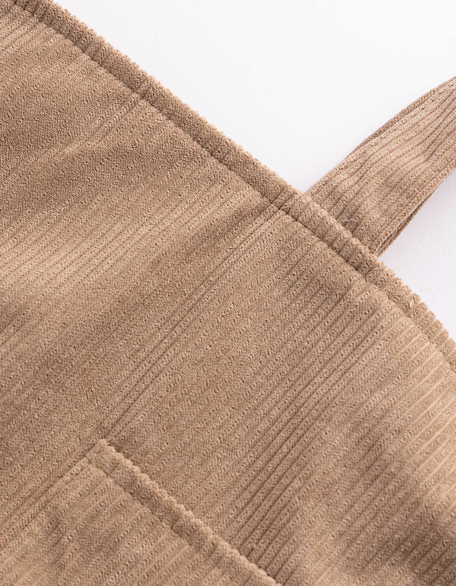 Beuteltasche - Cord - Beige