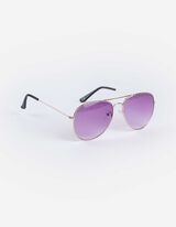 Lunettes de pilote - Détails métallisés - Or