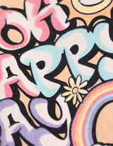 T-shirt - nadruk - pomaranczowy