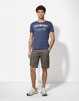 Cargoshorts - G&uuml;rtel - dunkelgr&uuml;n