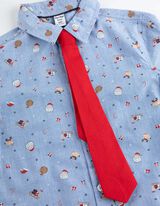 Overhemd - Stropdas - lichtblauw