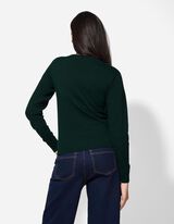 Strickpullover - Rundhals-Ausschnitt - gr&uuml;n