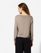 Langarmshirt - einfarbig - grau