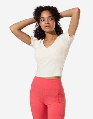 T-shirt - Uitneembare cups - Off-White