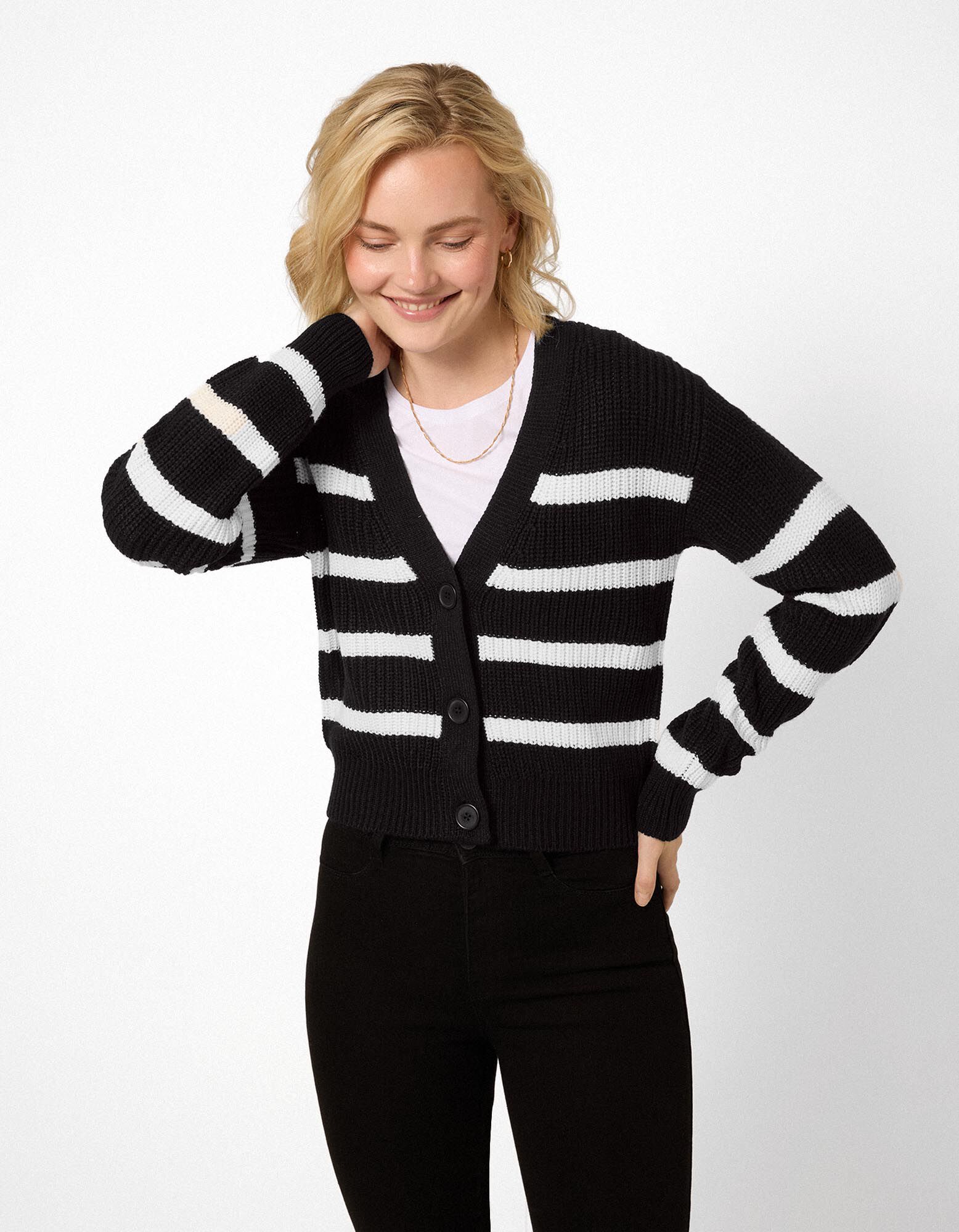 Strickjacke - Strick - Schwarz