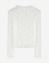 Shirt - Spitzenbesatz - weiß