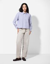 Hemdjacke - Oversized Fit - lila