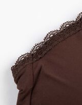 Braletka - Krajková aplikace - tmave hneda