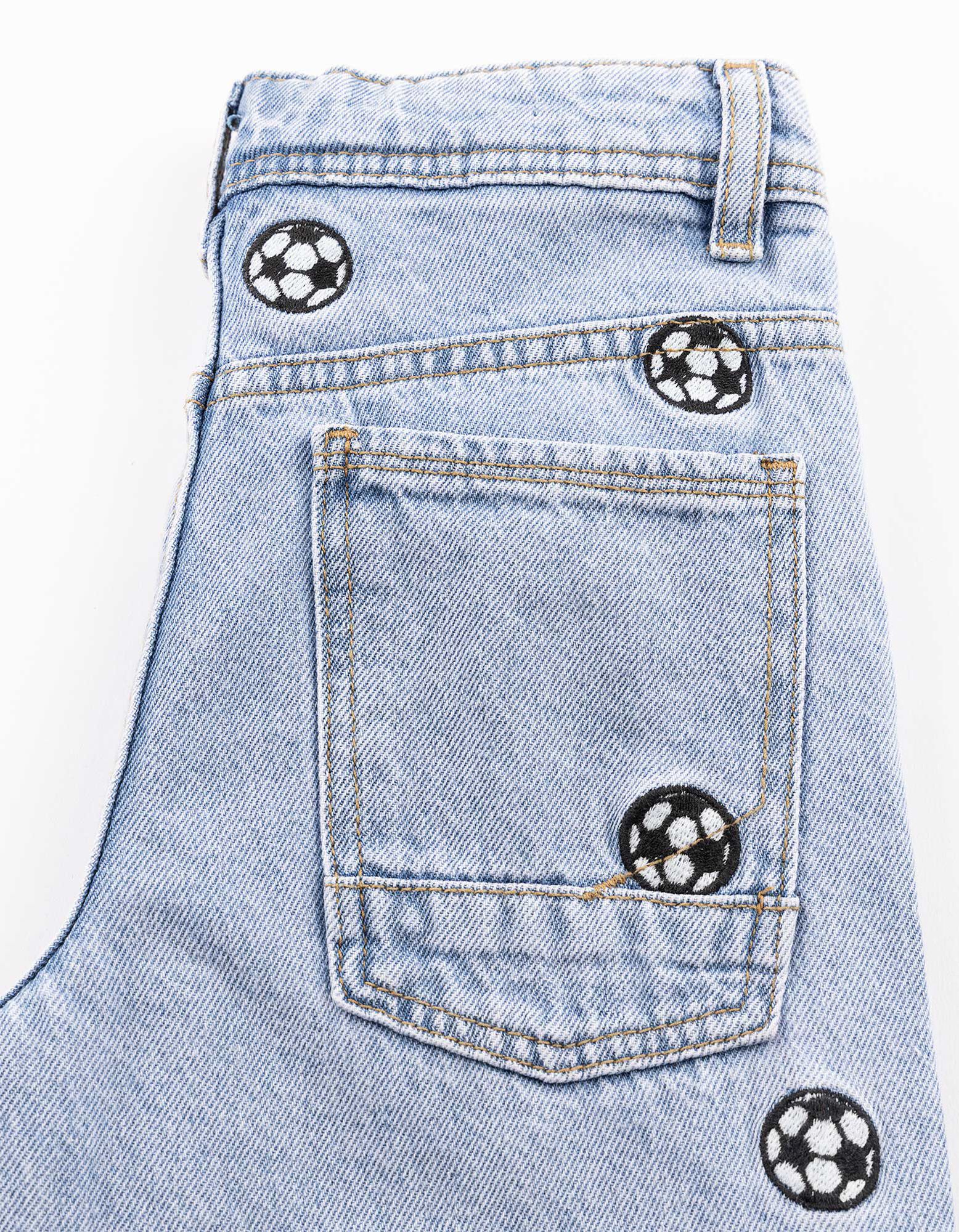 Jeans - Stickerei - Hellblau