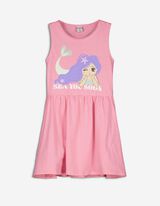 Haljina - Print - ruzicasta