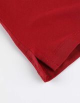 T-shirt - Broderies - Rouge foncé