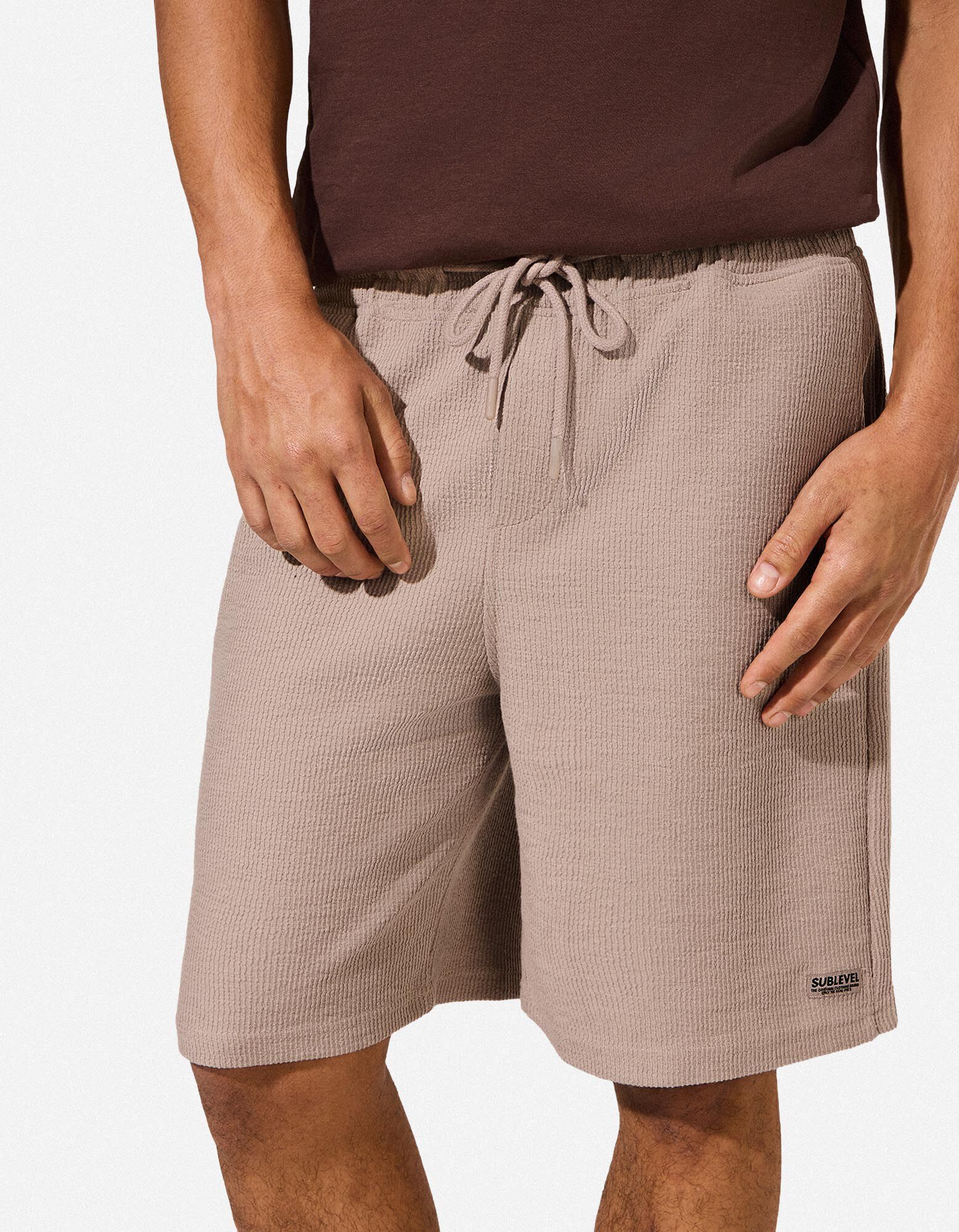Shorts - einfarbig - beige
