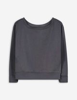 Sweatshirt - U-Ausschnitt - dunkelgrau