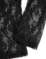 Bluză cu mânecă lungă - Dantelă - Negru