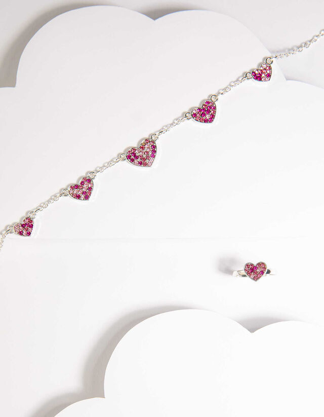 Collana - Pietre decorative - rosa fucsia