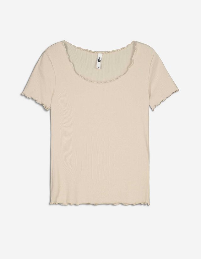 T-shirt - Misto cotone - beige