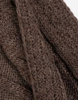 Schal - Zopfstrick - braun