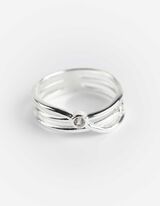 Anello - Pietre decorative - argento