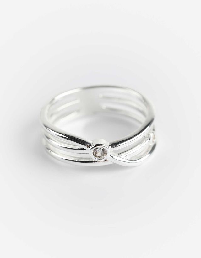 Anello - Pietre decorative - argento