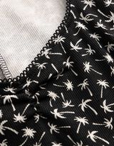 Kleid - Allover-Muster - schwarz