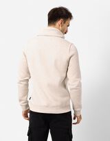 Sweat-shirt - Col ch&acirc;le - beige