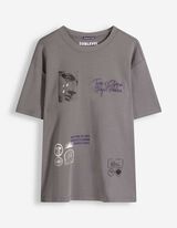 T-Shirt - R&uuml;ckenprint - dunkelgrau