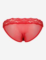 figi - obszycie z koronki - czerwony