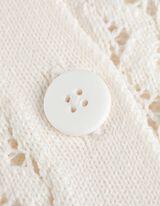 Gebreid vest - V-hals - wit