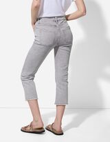 Capri hlače - efekti pranja - siva