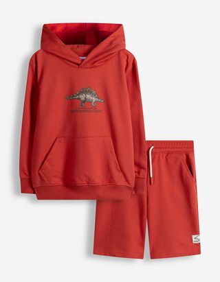 Set aus Sweatshirt und Shorts - Sweat - Dunkelrot