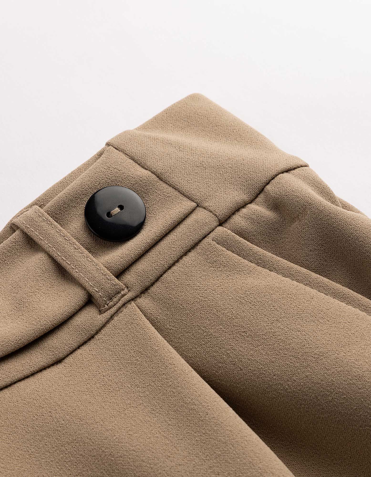 Broek - Elastische sluiting - bruin