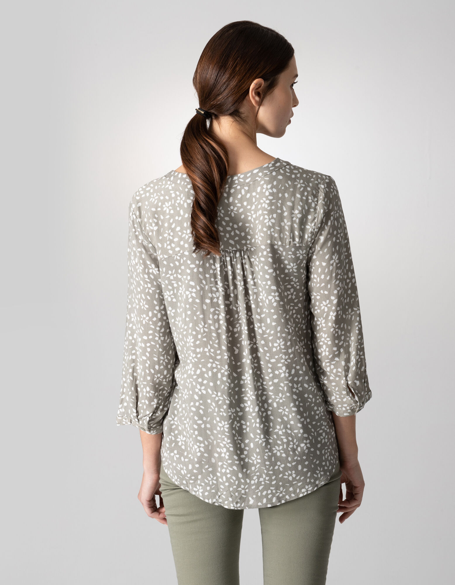 Blouse - Viscose - Vert fonc&eacute;