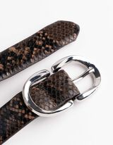 Opasek - Hadí vzor - béžová