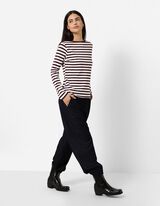 Maglia a manica lunga - Righe - Viola