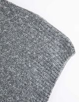 Dzianinowa sukienka - golf - szary