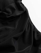 Badeanzug - einfarbig - schwarz